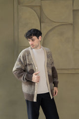 Short Mohair Cardigan - Brown
