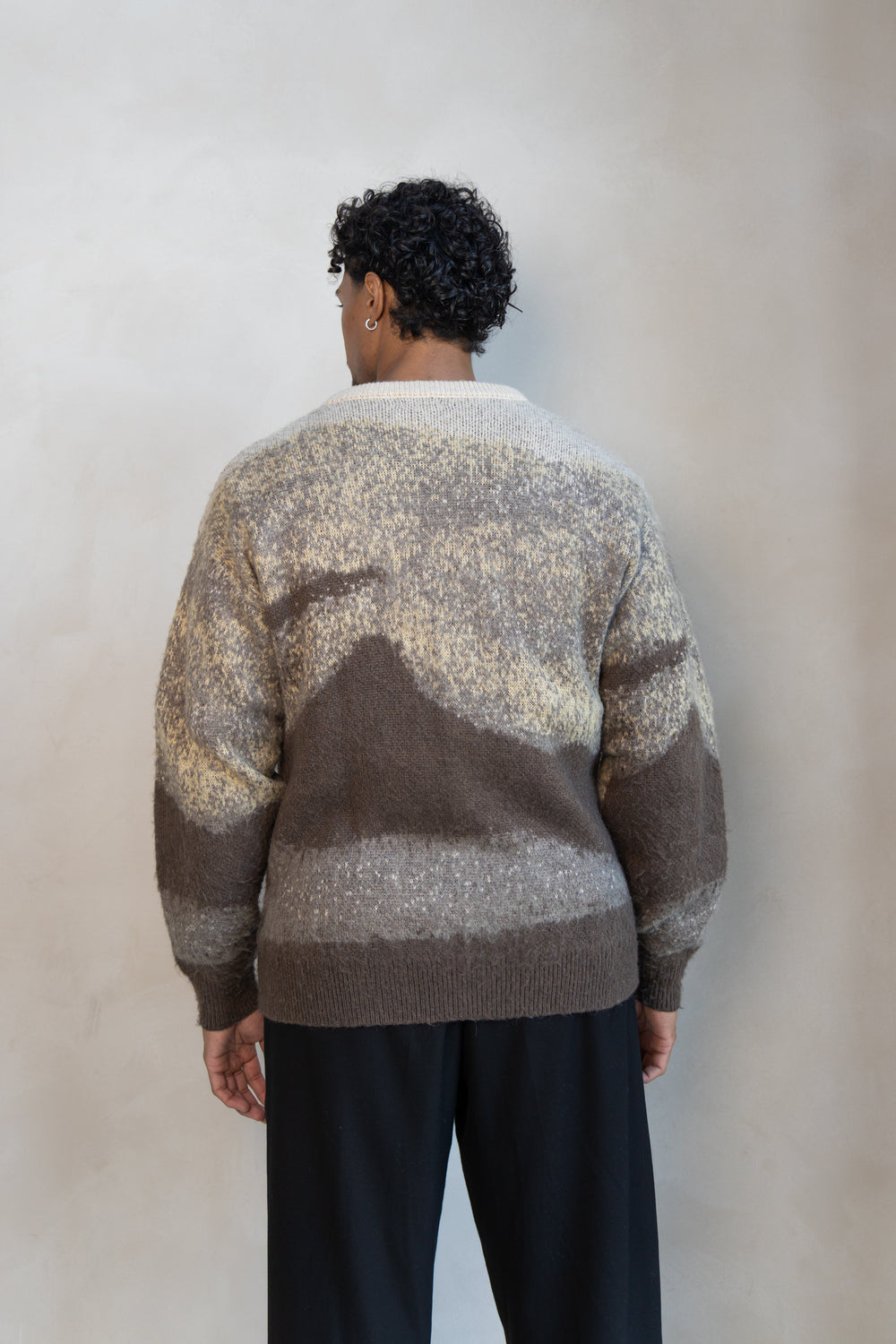 Short Mohair Cardigan - Brown