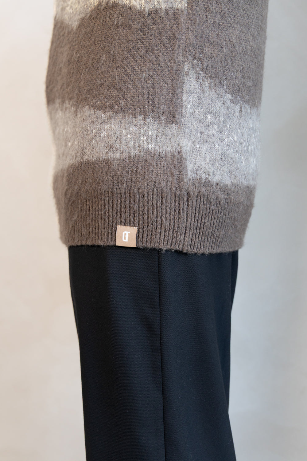 Short Mohair Cardigan - Brown