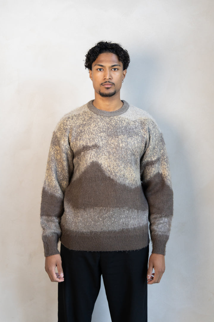 Short Mohair Sweater - Brown