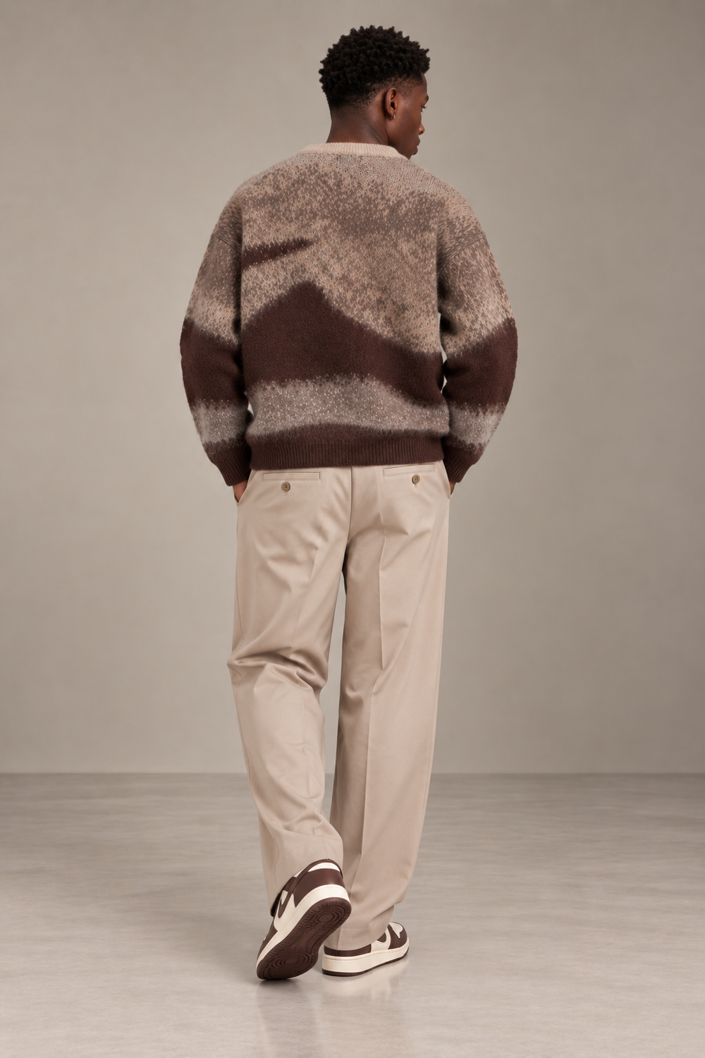 Mohair Cardigan - Brown/Beige (back in stock)