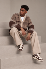 Mohair Cardigan - Brown/Beige (back in stock)