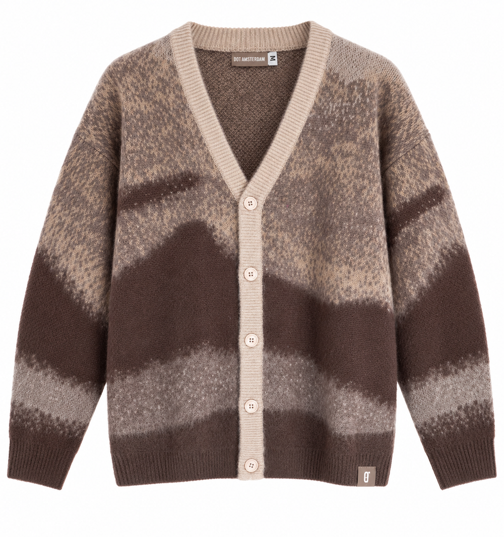 Mohair Cardigan - Brown/Beige (back in stock)