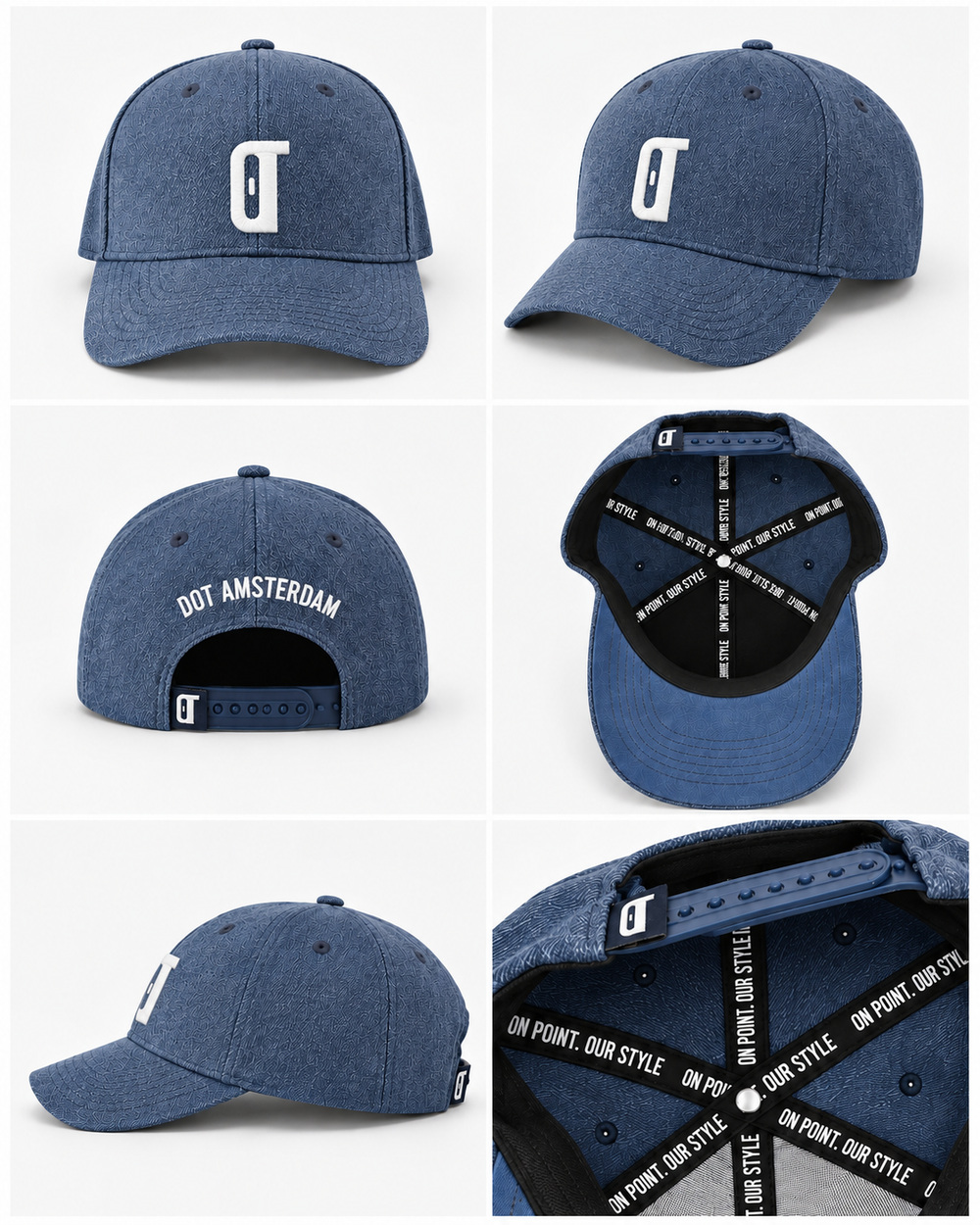 DOT AMSTERDAM Baseball Cap - Washed Blue