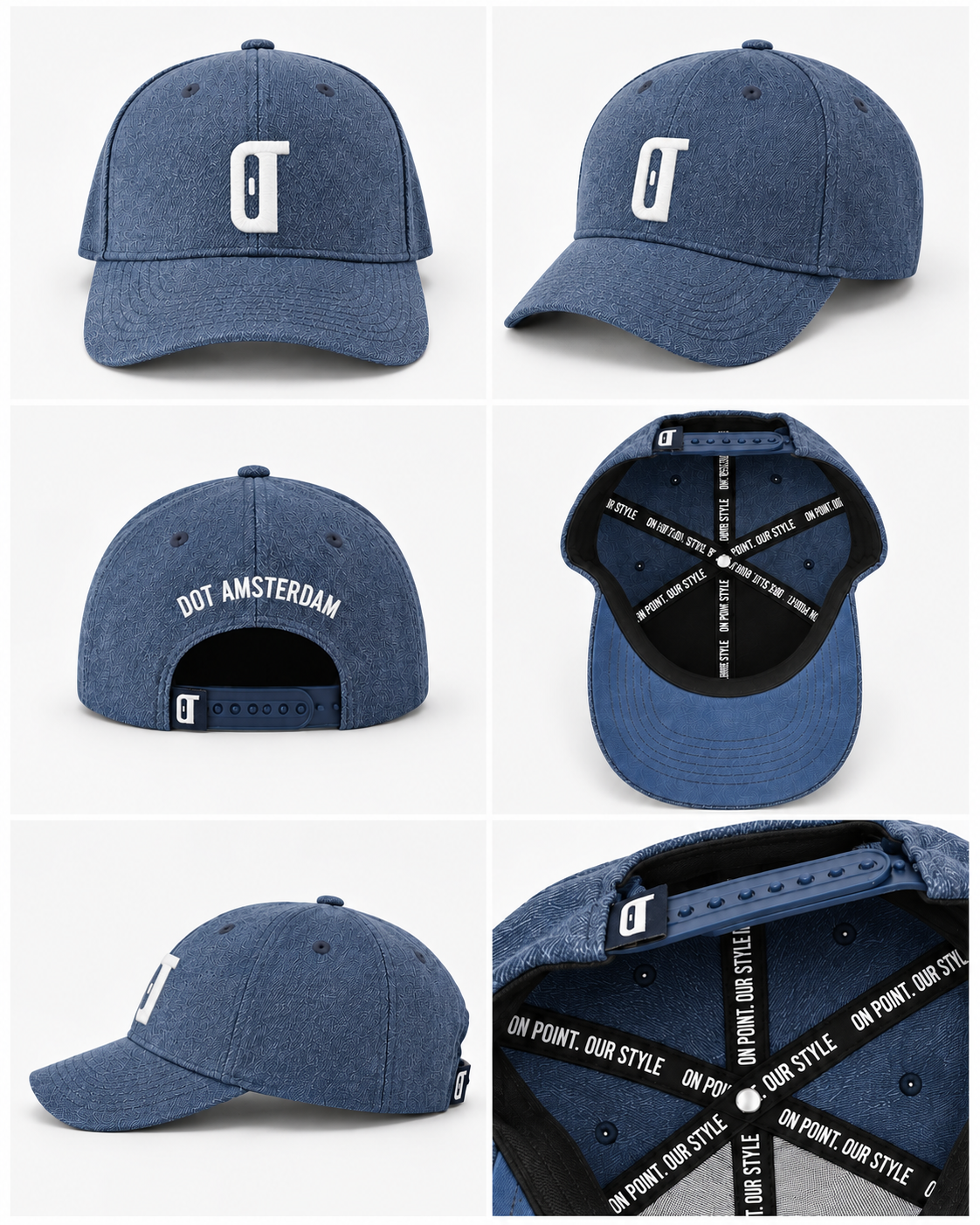 DOT AMSTERDAM Baseball Cap - Washed Blue