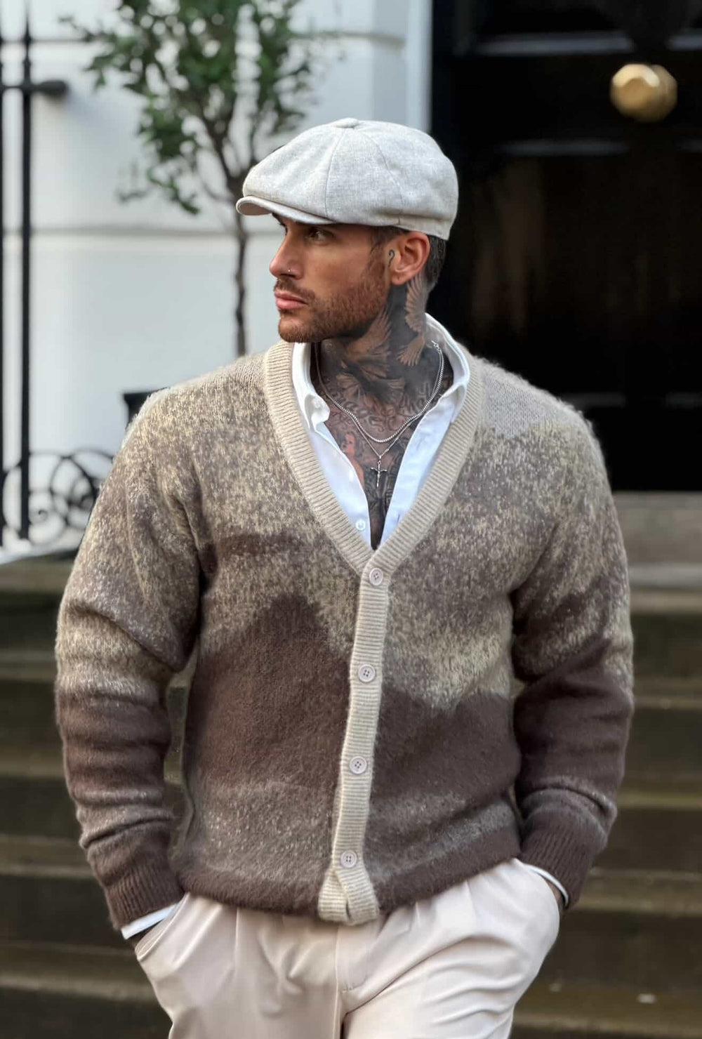 Mohair Cardigan - Brown/Beige (Few left)