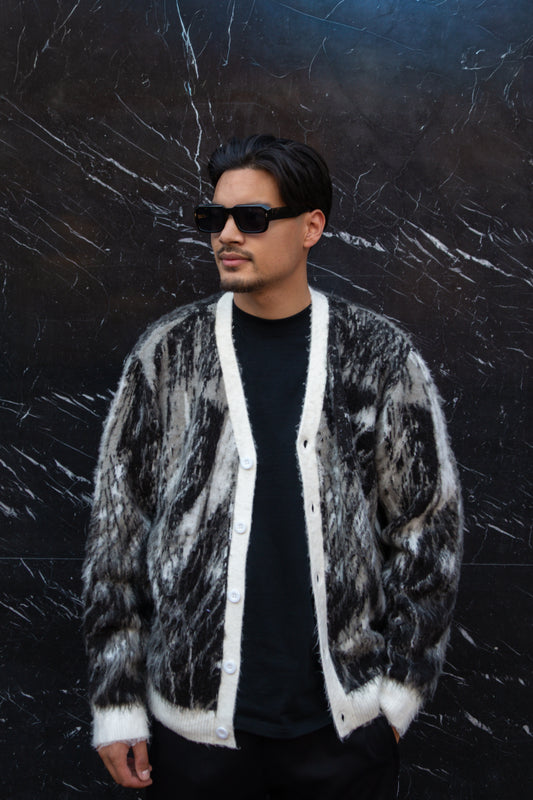 Mohair Cardigan - Striped
