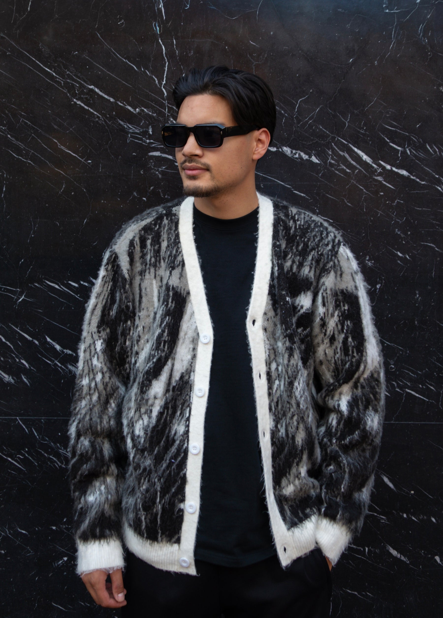 Mohair Cardigan - Striped (Short lenght)