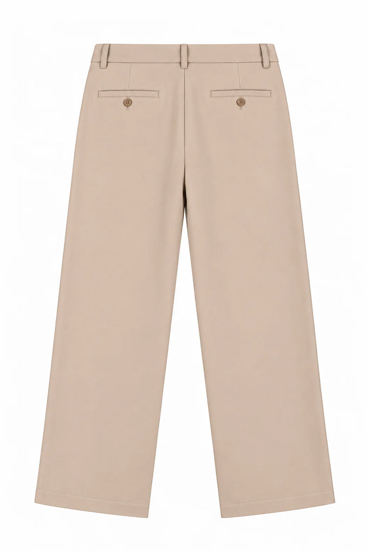 DOT Amsterdam Wide Fit Trousers – Beige (New Arrival)