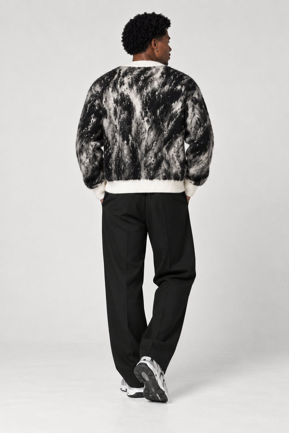 Mohair Cardigan - Striped (cropped)