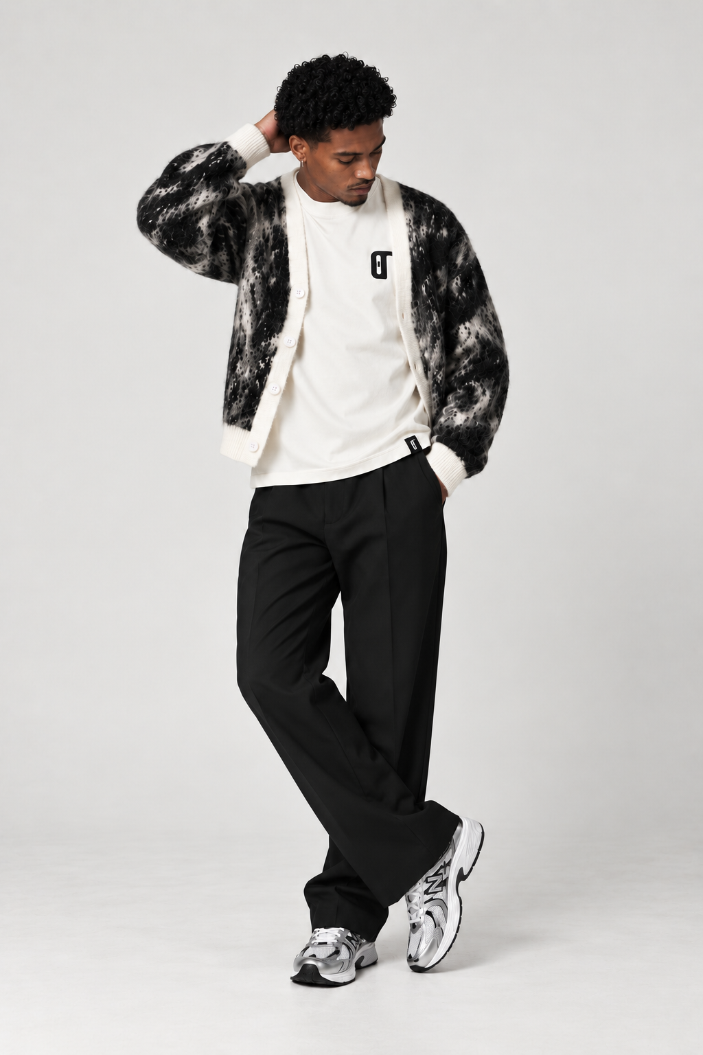 Mohair Cardigan - Striped (cropped)
