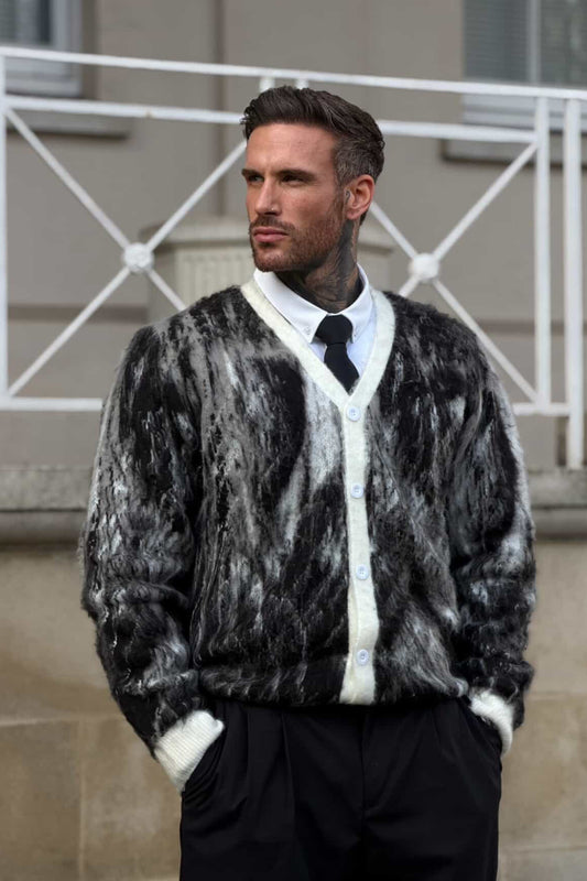 Mohair Cardigan - Striped (Short lenght)