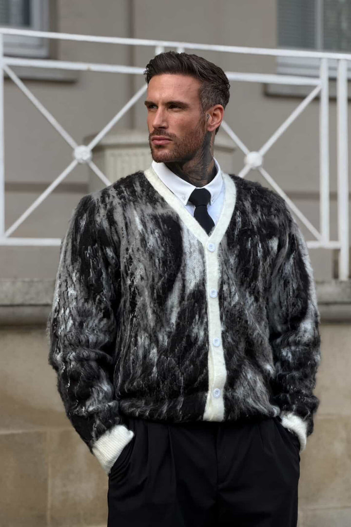 Mohair Cardigan - Striped (Short lenght)