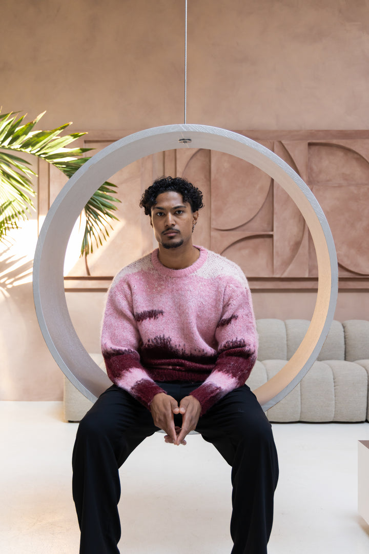 Long Mohair Sweater - Pink