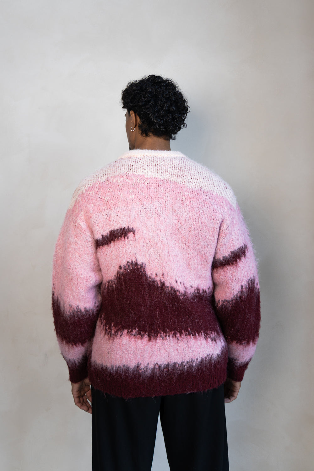 Long Mohair Cardigan - Pink