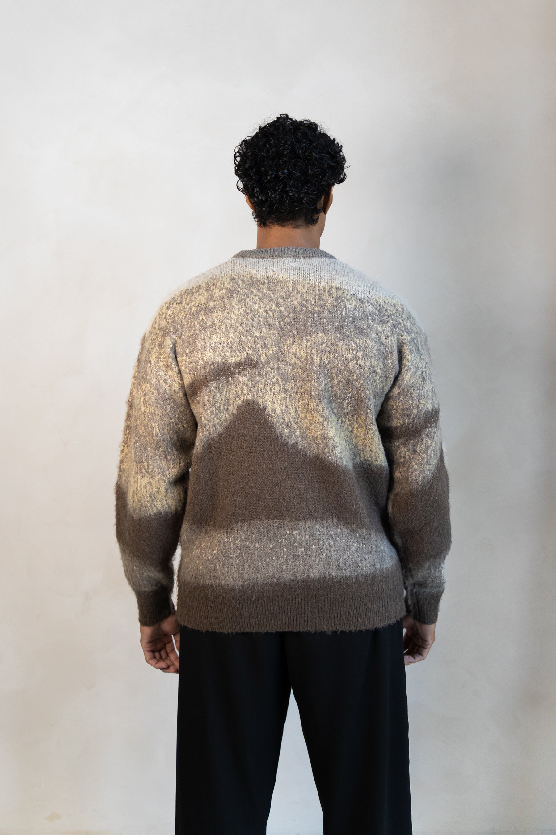 Short Mohair Sweater - Brown
