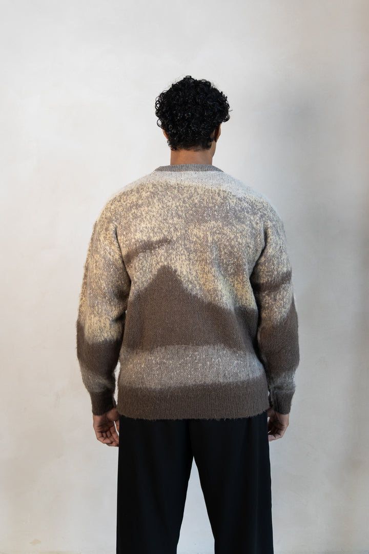 Short Mohair Sweater - Brown