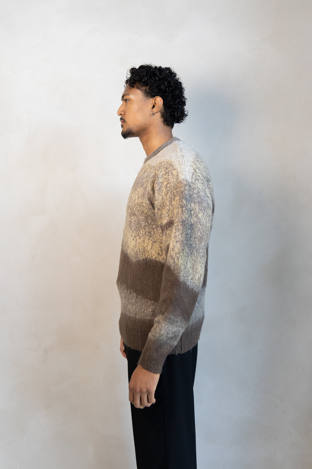 Short Mohair Sweater - Brown