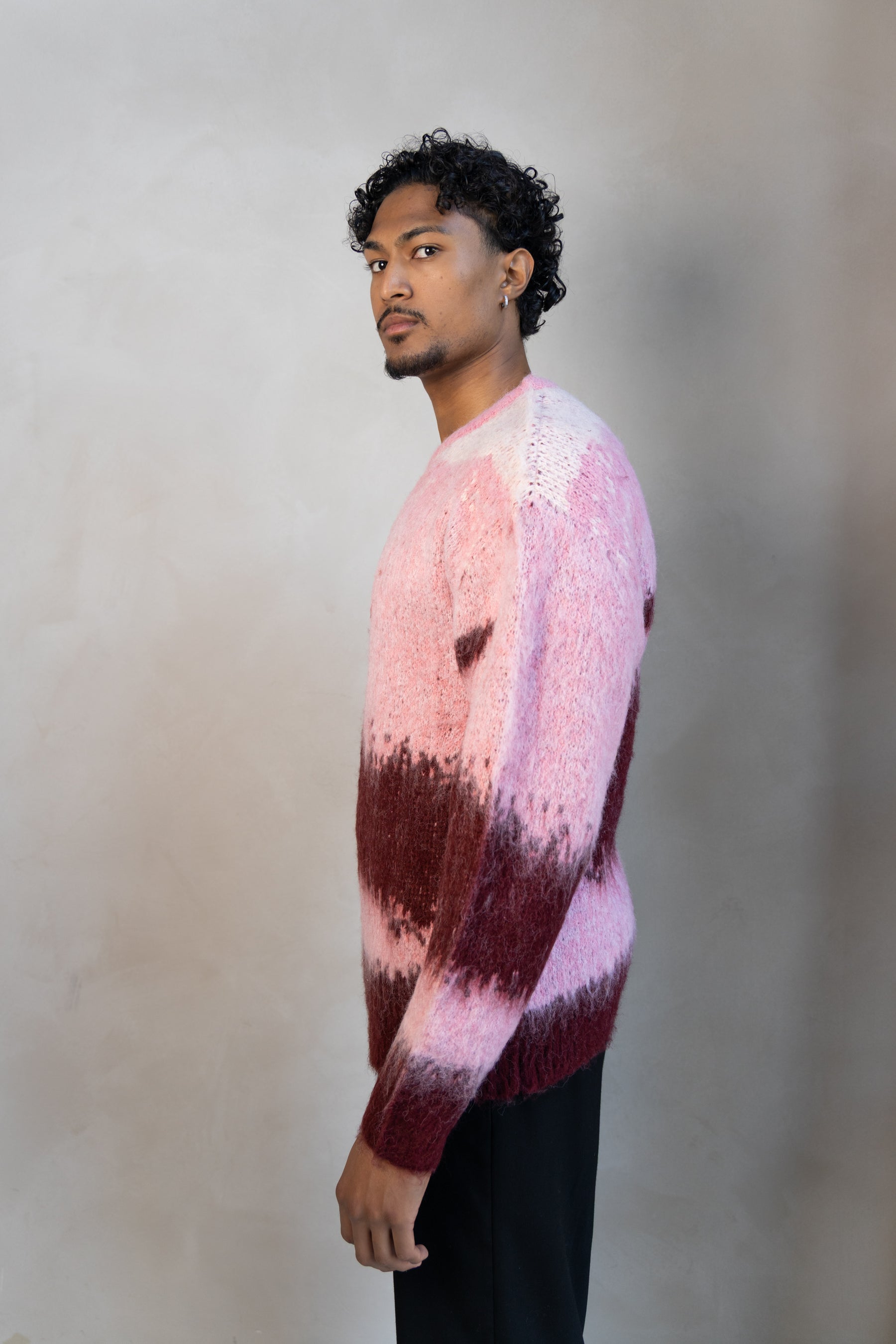 Long Mohair Sweater - Pink