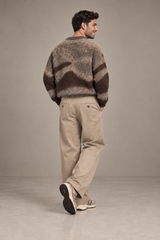 Mohair Pullover - Braun/Beige (Stückzahl verfügbar)