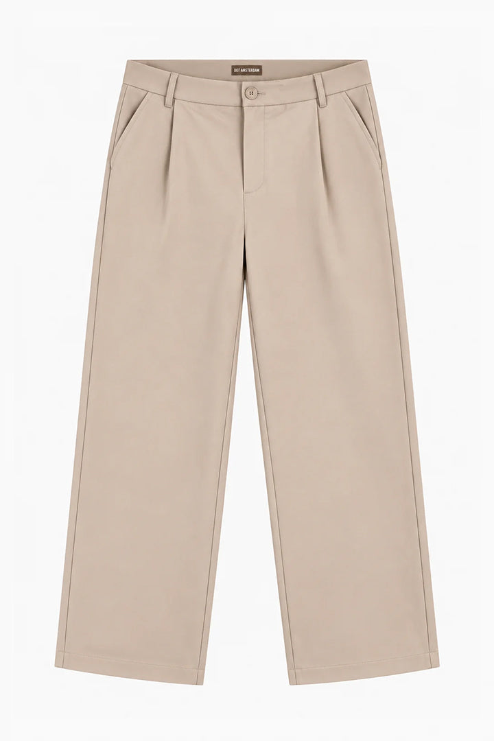 DOT Amsterdam Wide Fit Trousers – Beige (New Arrival)
